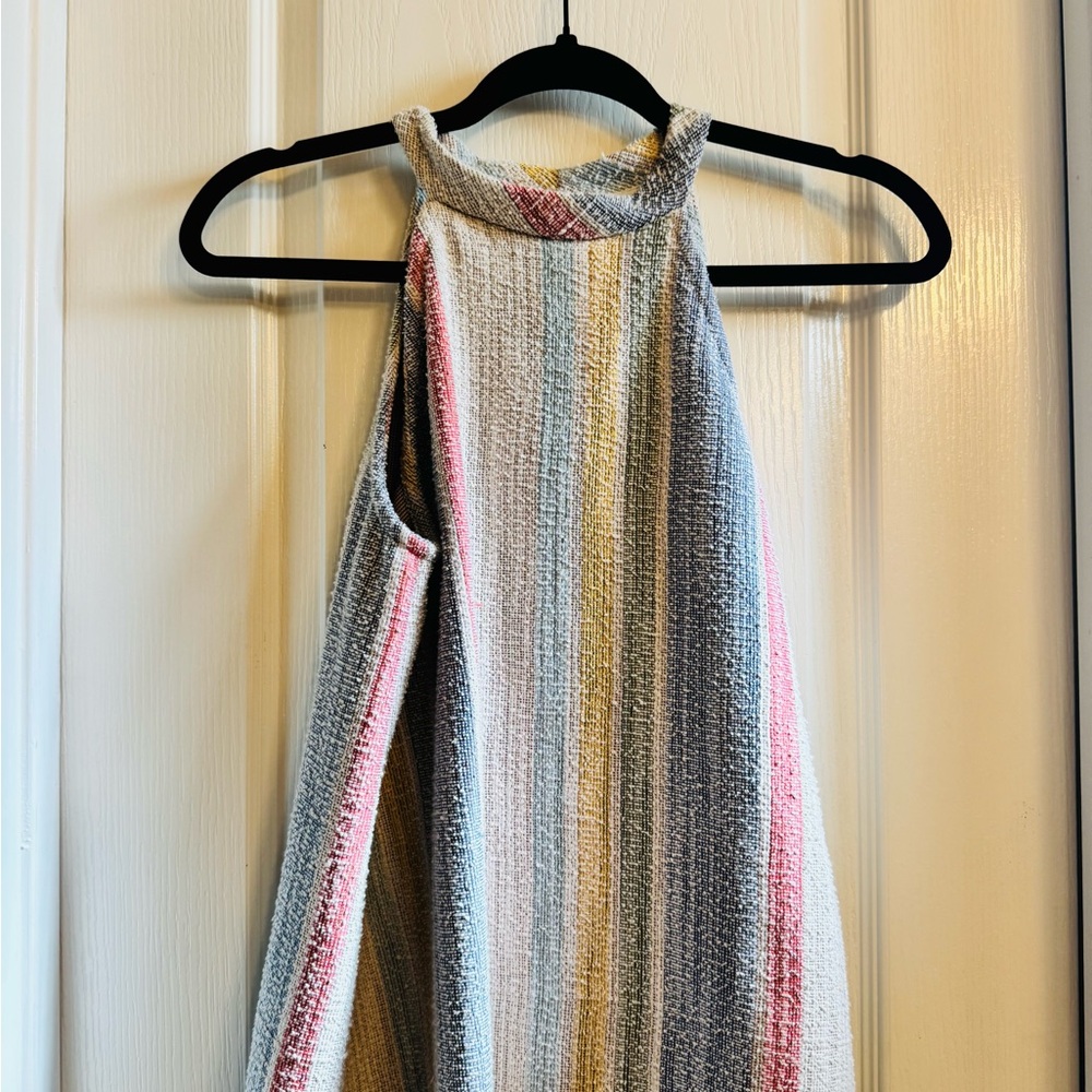 Striped Halter Neck Top